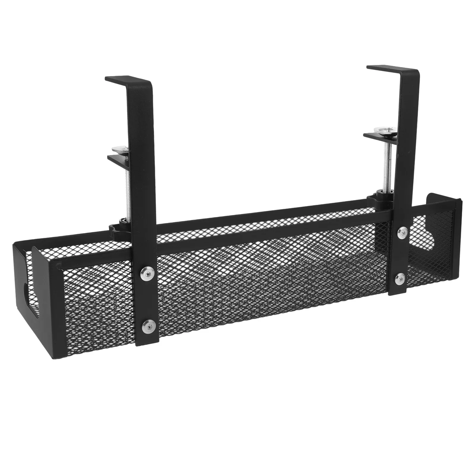 Under Desk Cable Management Tray Heavy Duty Carbon Steel Cord Organizer No Drill Installation for Office Home School Wire Desk