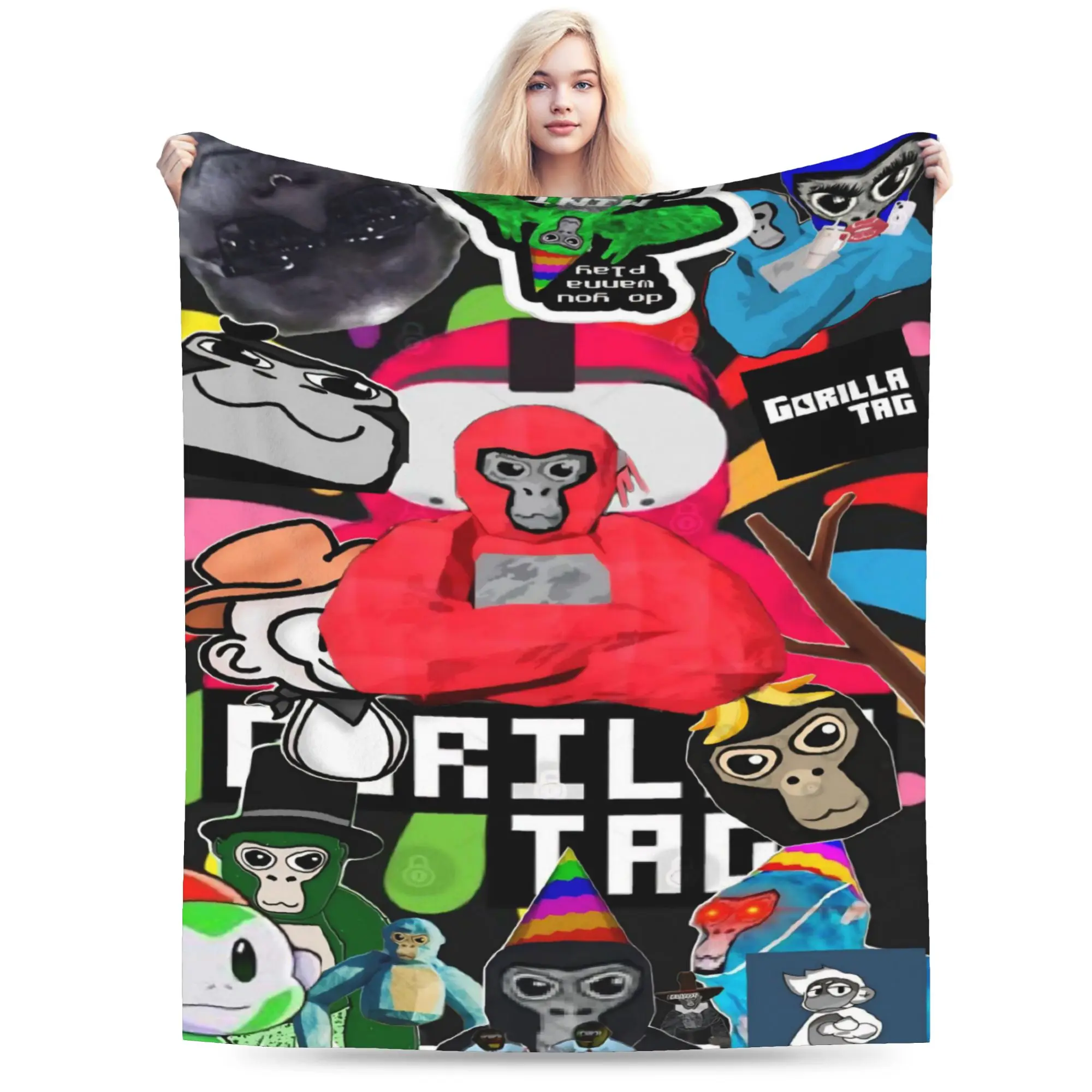 G-Gorilla Tags Games Blanket Super Soft Cozy  Throw Blankets for Bed 50x60 Inch Multiple Sizes Bedspreads