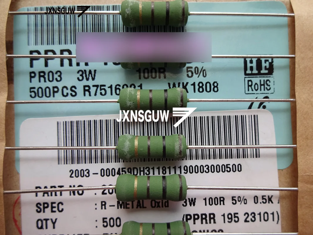 

20PCS NEW Original PILKOR PR03 5% 3W100R green resistance 3W 100R Film Resistor 100R 3W 100ohm