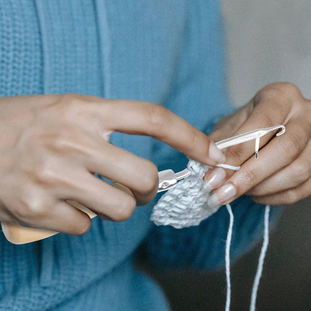 

Набор профессиональных инструментов для вязания крючком: деревянный изогнутый крючок для ковров, гобеленов и тканей, набор для рукоделия и вязания своими руками