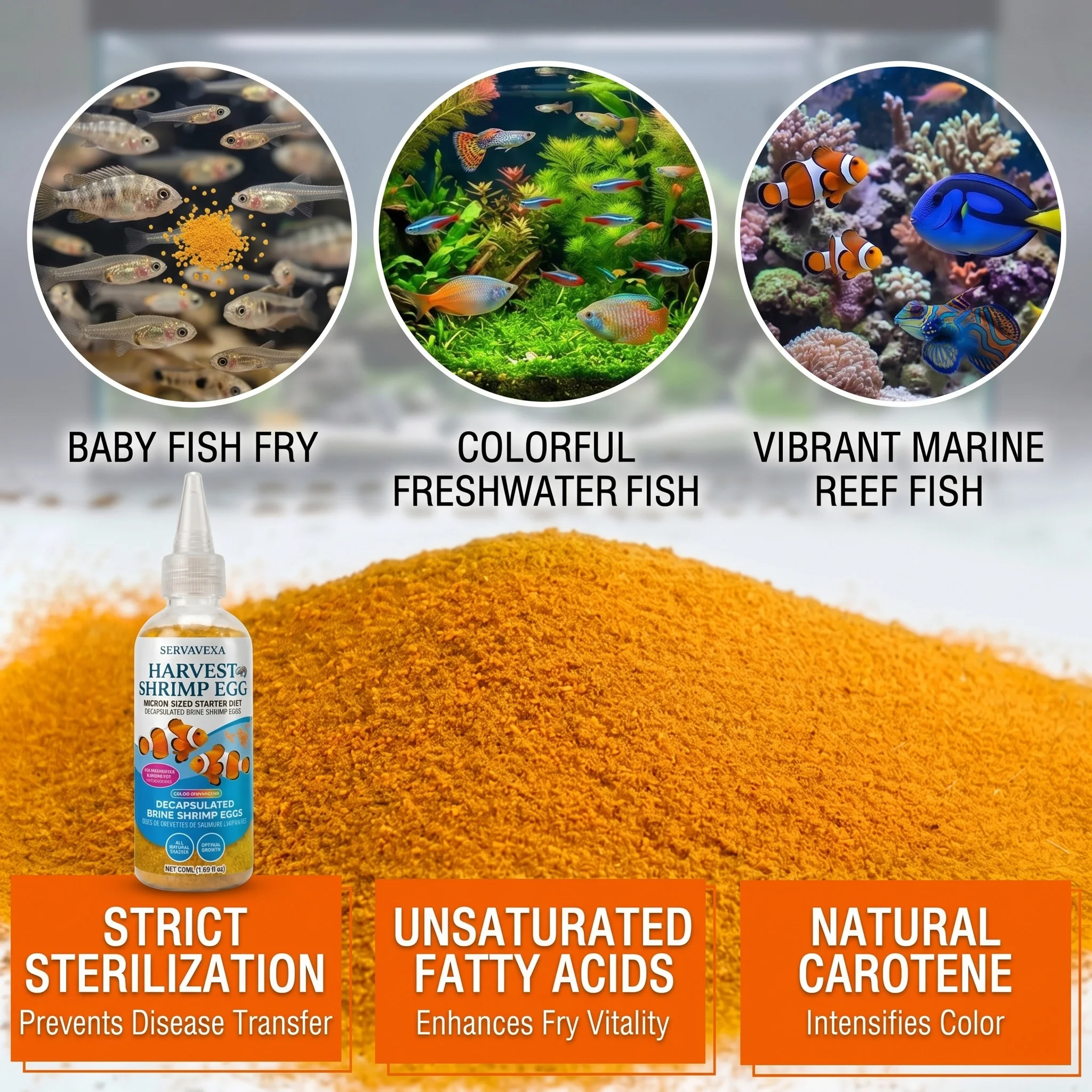 High Protein Fish Food for Betta Guppy Fry Premium Aquarium Feed Quick Growth Healthy Digestion Immune Support Floating Pellet view 3