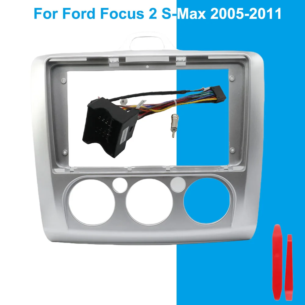 

2 Din Car Radio Fascia Frame Fit for Ford Focus 2 S-Max 2005-11 Car DVD GPSPanel Dash Kit Installation Frame Trim Bezel Fascias