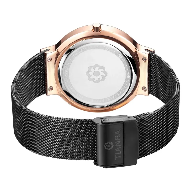 TIANBA reloj de energía Solar para hombre, relojes de cuarzo, relojes impermeables, moda, ocio, acero inoxidable