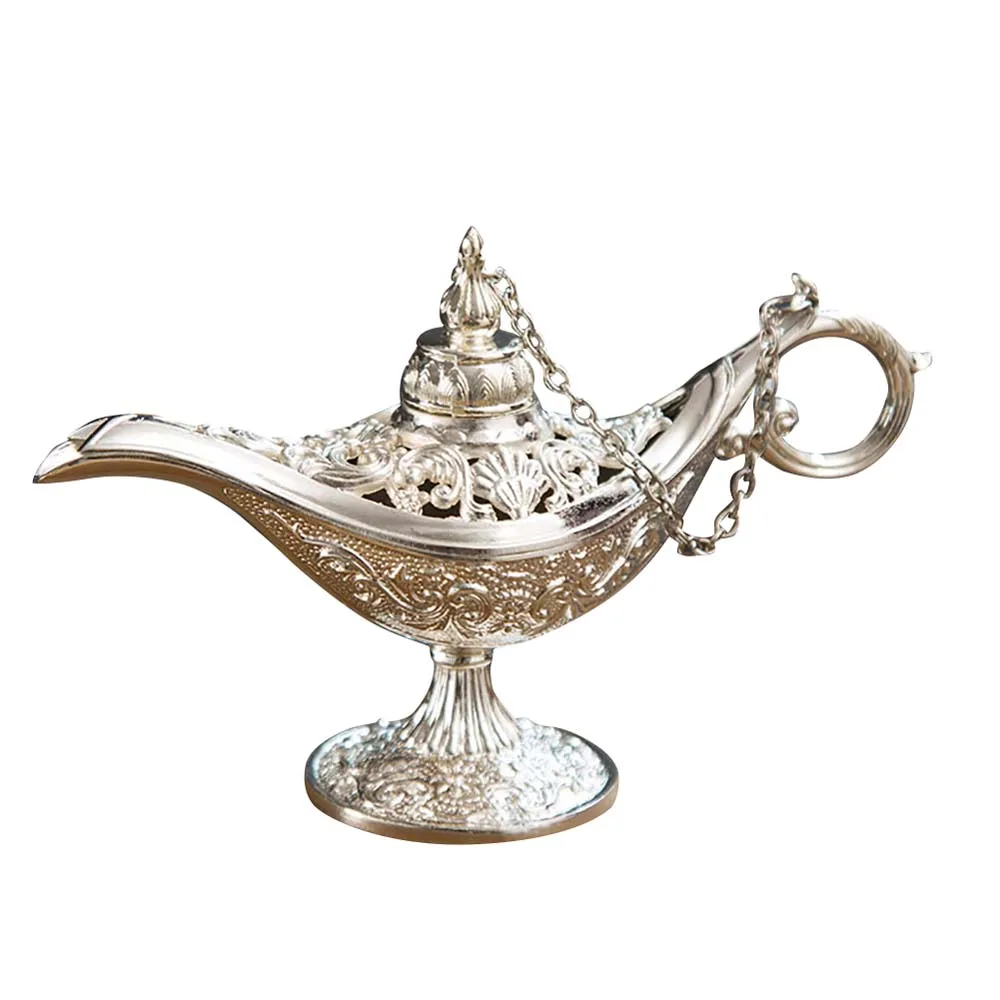 Prayer 1PC Home Decor Fairy Tale Special Desktop Decor Wishing Ornaments Tea Pot Aladdined Magic Lamp Incense Holder