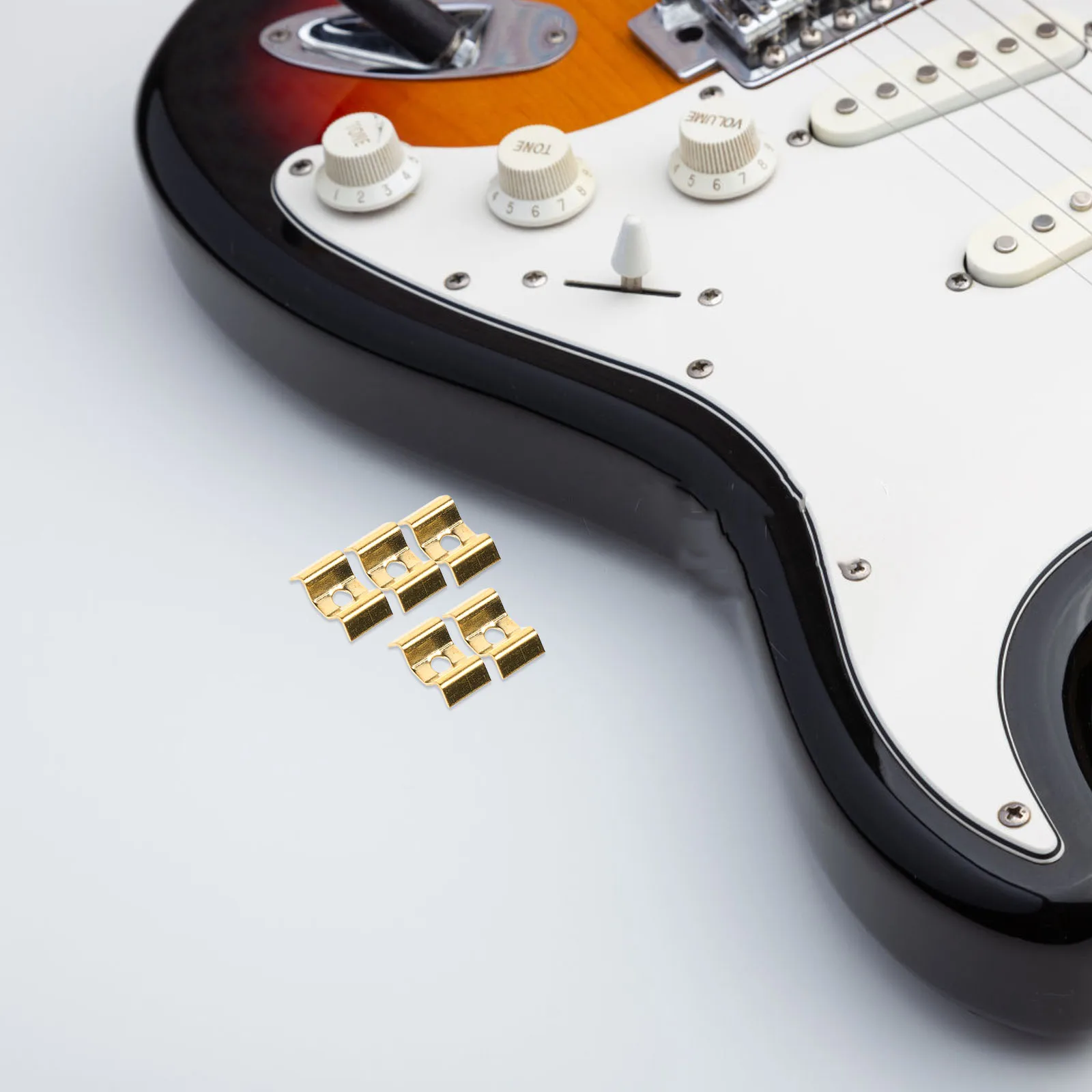 

Electric Guitar String Retainer Buckle Strap Locks Replacement Parts Accessories Stabilized Strings Durable Steel