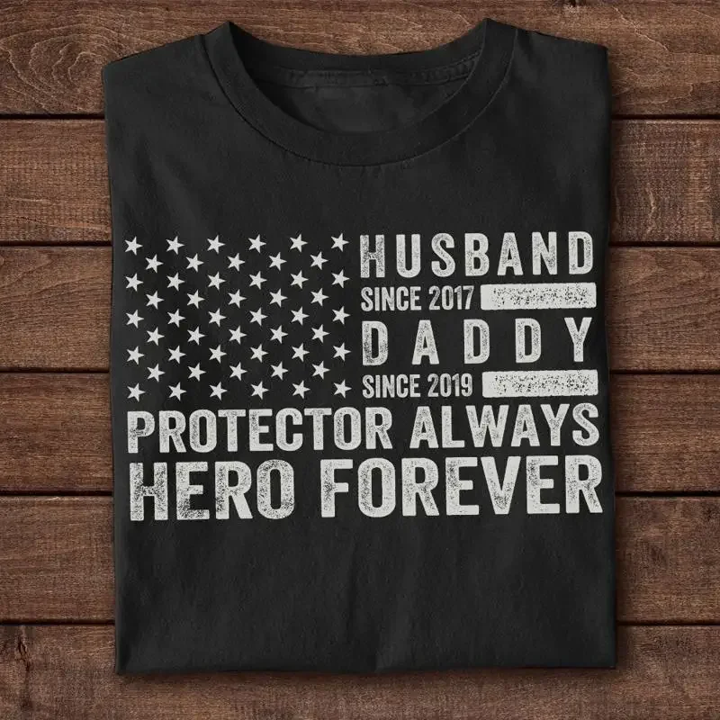 Husband Daddy Protector Hero Personalized T Shirt