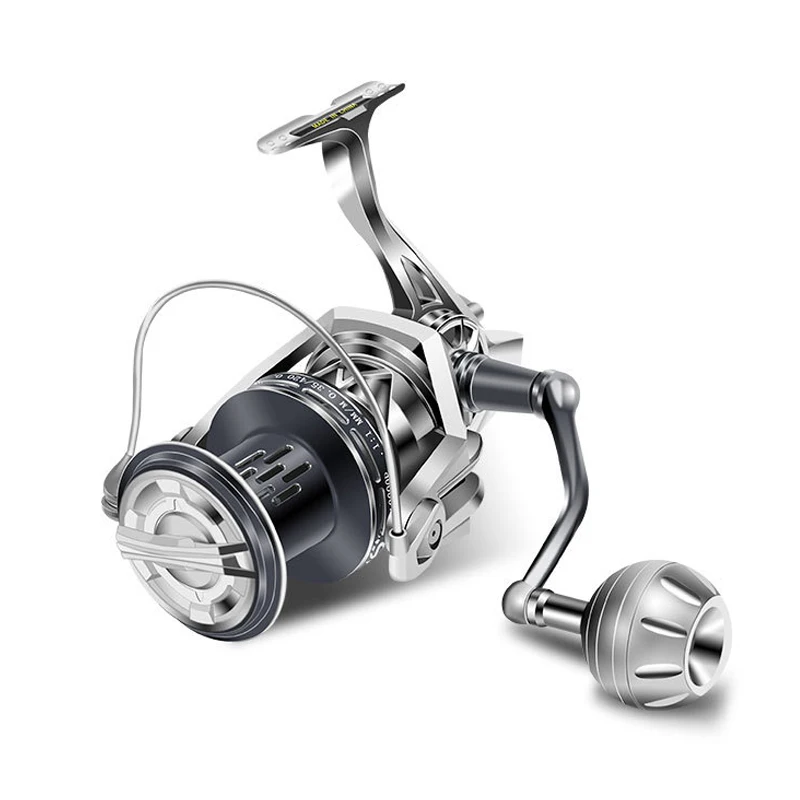 HK8000 10000 12000 بكرة دوارة لصيد الأسماك على البحر 4.1:1 نسبة مقاومة التآكل المعدنية 15 كجم أقصى مقاومة #2