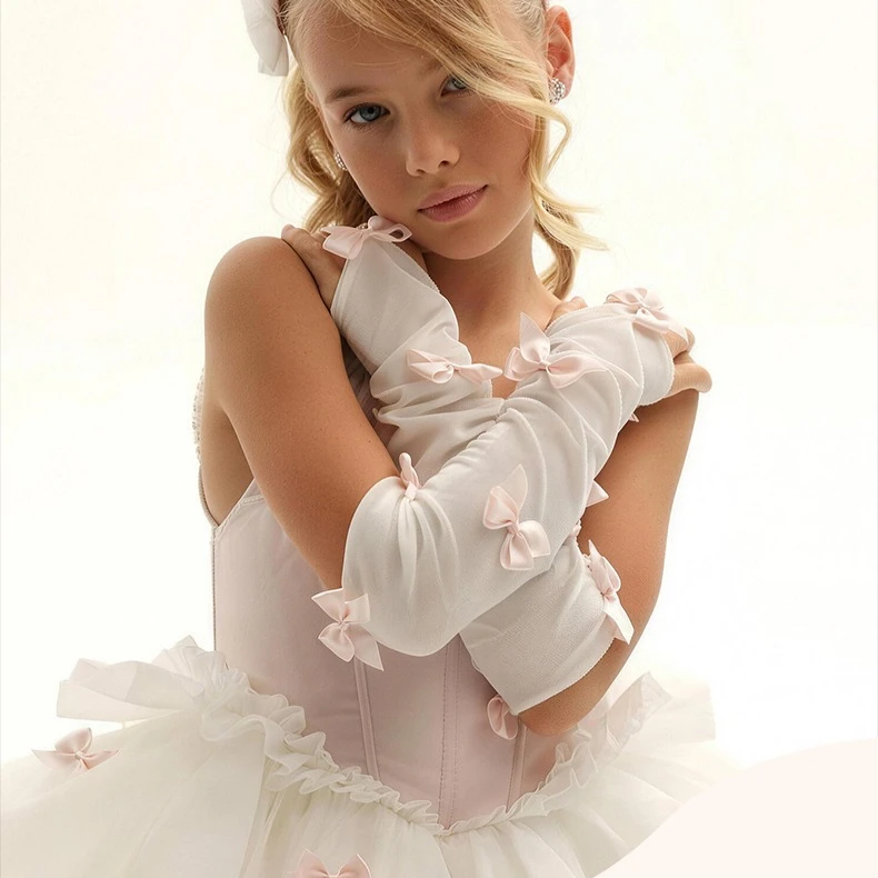 Girls Dress 2026 Spring and Autumn New Children's Clothes Girls Baby Sweet Delicate Puffy Princess Ballet Dance Dress