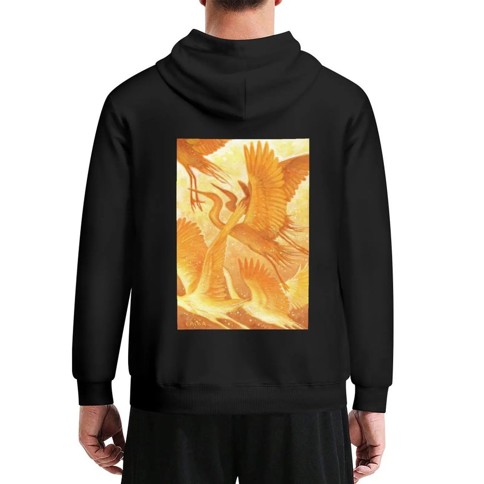 

Golden Flight Hoodie men's clothing blouse japanese style autumn clothes man hoodie