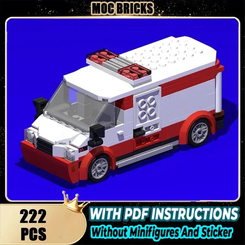 

City Cars Model Moc Building Blocks City Ambulance Model Technology Brick DIY Assembly Construction Toy Holiday Birthday Gifts
