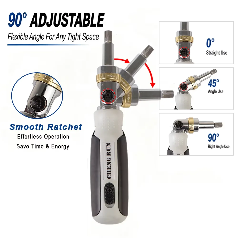 90° Adjustable Ratchet Handle Motorcycle Repair Tool Right Angle Folding Wrench Compatible with BMW R1250GS R1200GS F900R F900XR