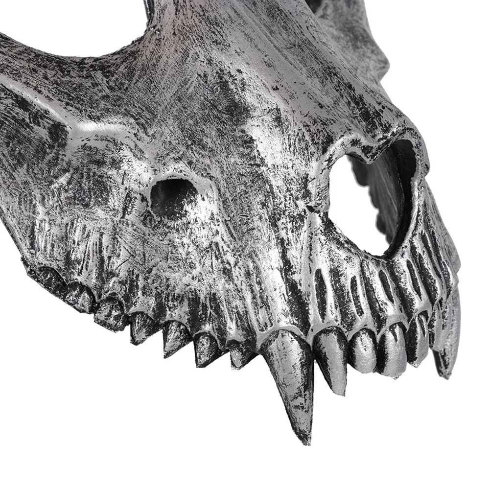 Halloween Party Cosplay 3D Goat Skull Head Mask Masquerade Ball Mask Sheep Skull Facial Mask Cosplay Costume Decor