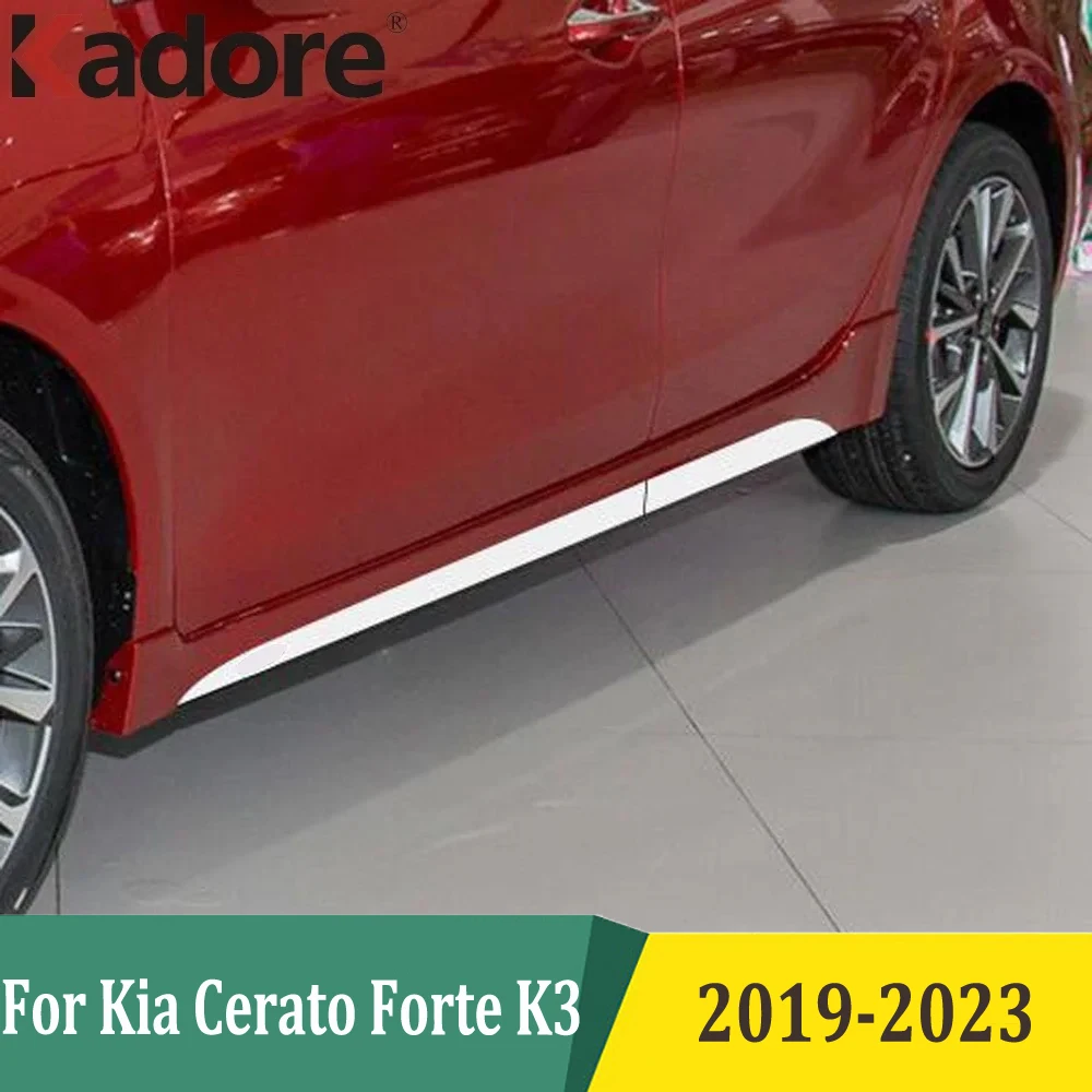 

For Kia Cerato Forte K3 2019-2021 2022 2023 Chrome Side Door Body Molding Line Cover Trim Protector Exterior Car Accessories