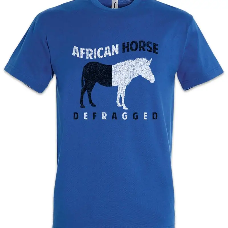 African Horse Defragged T Shirt Fun Geek Nerd Coder Developer Admin Programmer