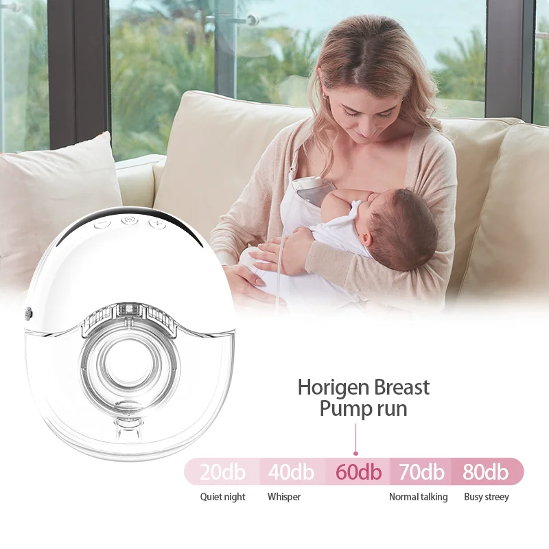 Breast Pump Electric Handsfree BPA Free Shell Shape Powerful Suction LowNoise Milk Puller Collector Wearable Breast Milk Pump