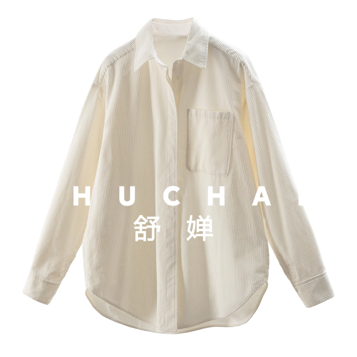 

Винтажная французская вельветовая рубашка-поло из 100% хлопка, свободная дуговая маятниковая рубашка с воротником-поло, женские топы 22I5, Blusa Feminina