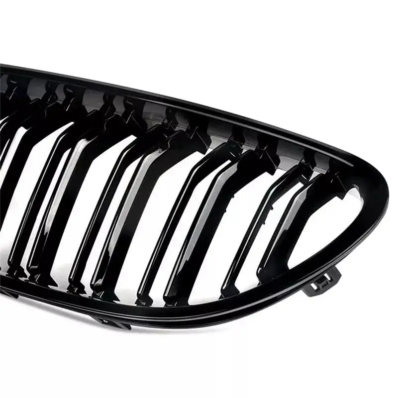 

Отличная глянцевая черная решетка радиатора (ноздри) с двойными линиями для BMW F06 F12 F13 M6 650I 640I 2012-2018, замена спортивной решетки