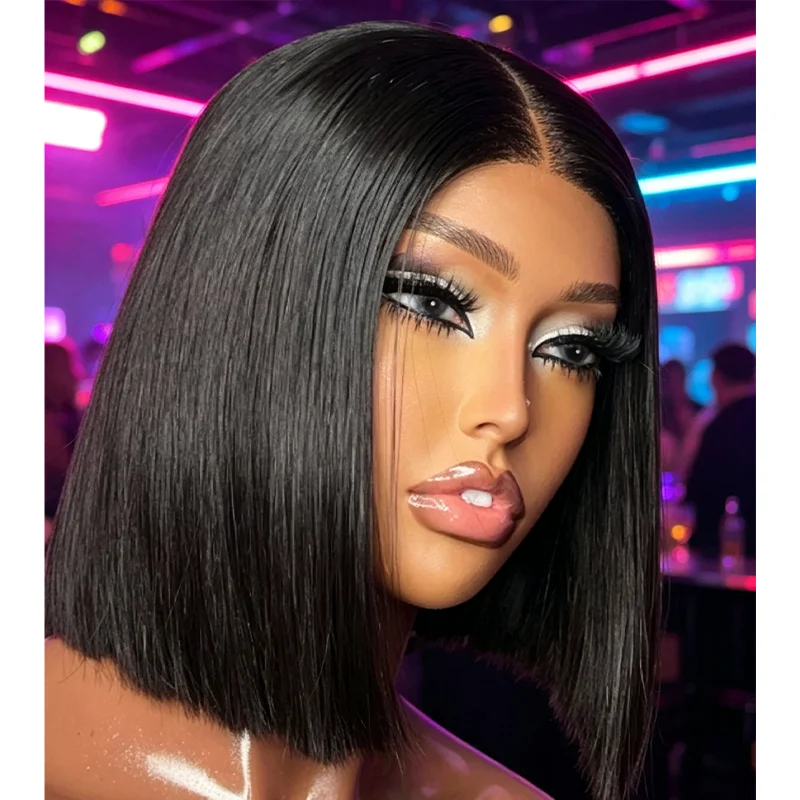 

12A Grade Vietnamese Human Hair Bob Wig Glueless Lace Front Wig Pre Plucked Natural Hairline Short Bob Wig