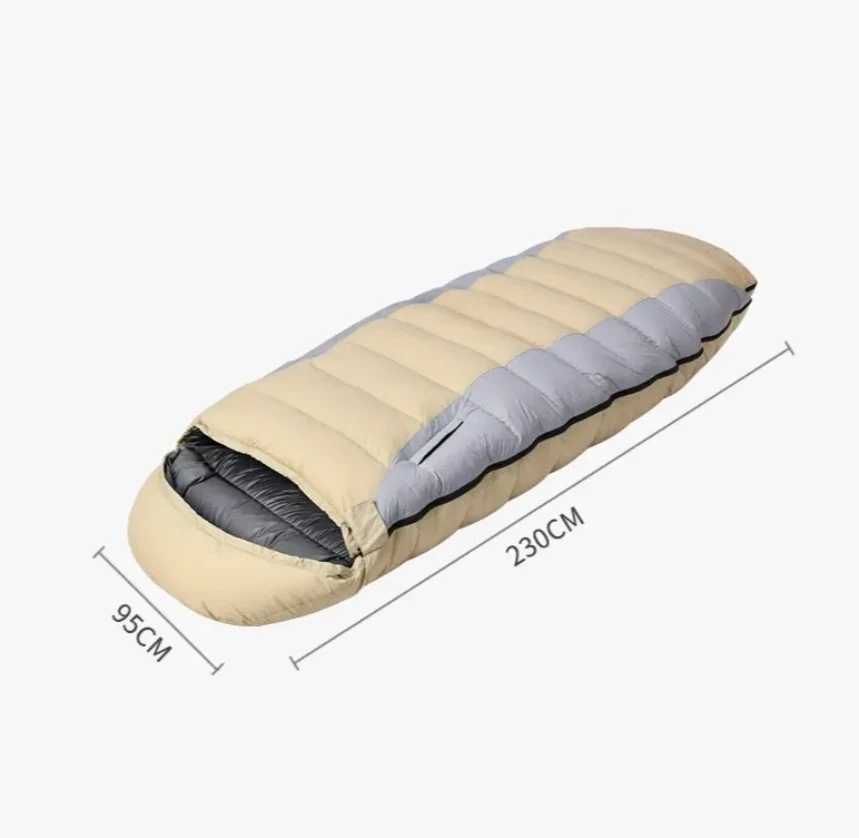 

0utdoor Winter Camping Sleeping Bag Lightweight Wearable Envelope Adults Unisex Single Size 210T Nylon Warm Down Sleeping Bag