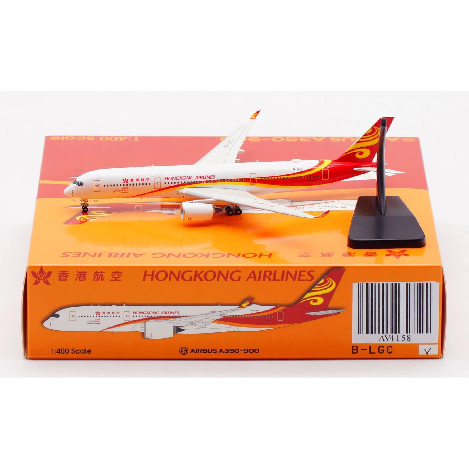 

AV4158 Alloy Collectible Plane Gift Aviation 1:400 HONGKONG AIRLINES Airbus A350-900 Diecast Aircraft Model B-LGC with Tractor