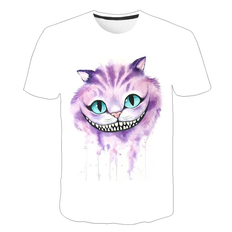 2024 Disney Alice in Wonderland 3d Print T-Shirts Cartoon Anime Men Women Fashion T Shirt Kids Tees Tops Clothes