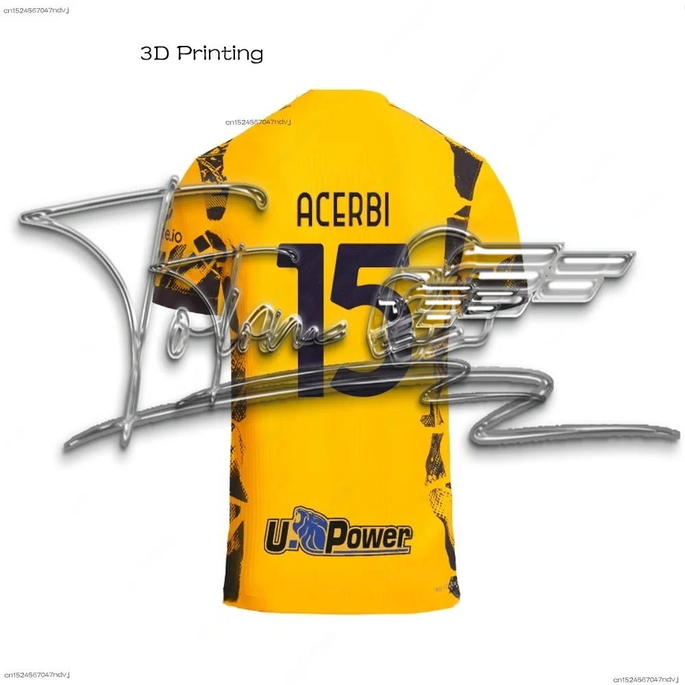 جديد 2025 ملابس اللياقة البدنية الرياضية الخارجية الإيطالية للزوجين ميلان ستريت ستايل تي شيرت، مريح، مسامي، وأنيق