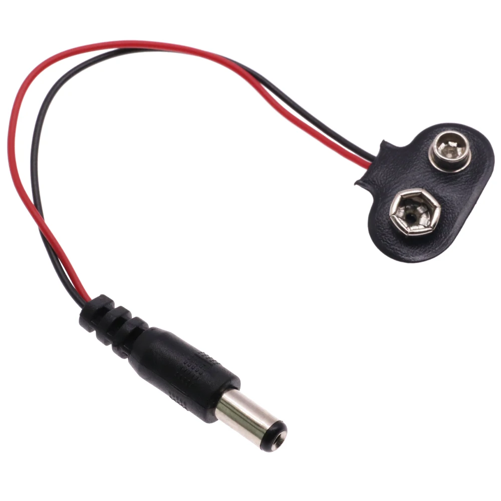 Experimental 9V Battery Snap Power Cable to DC 9V Clip Male Line Adapter for Arduino Uno R3