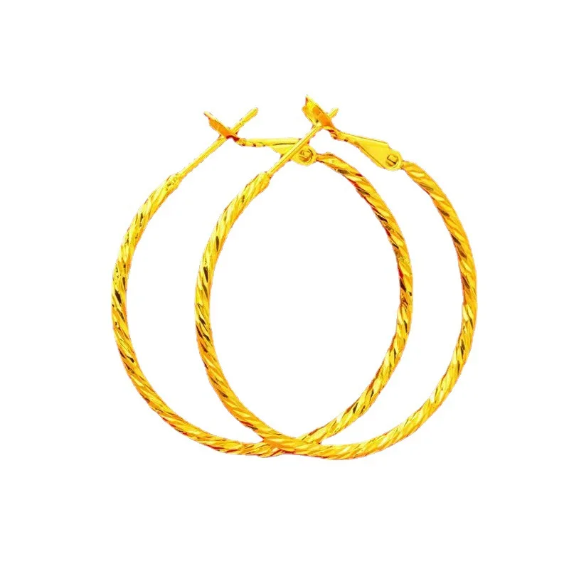 

Women's 24K Gold Starry Hoop Earrings, AU999 | Engraved "Glow" with hidden cloud motifs.