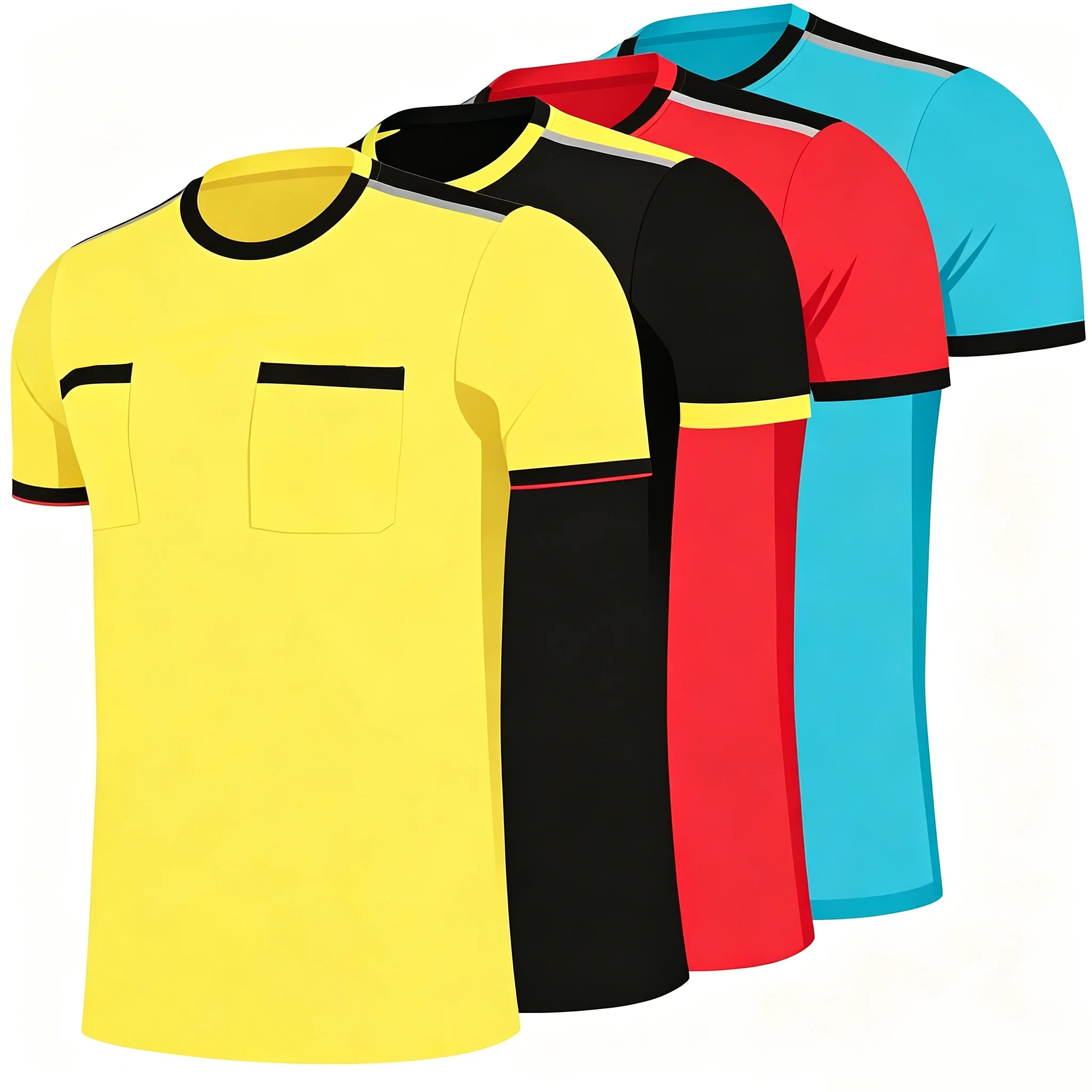 HERREN-FUSSBALLAUSRÜSTUNG – SCHIEDSrichter-BEKLEIDUNG – KURZÄRMELIGES SCHIEDSrichter-T-SHIRT (OHNE TASCHEN) SPORT-T-SHIRT FAMILIEN-/ELTERNSOHN-STIL – Detail 5