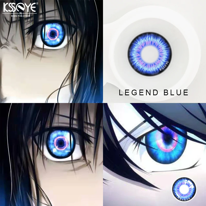 KSSEYE Legende blau Cosplay Farbige Kontakte Objektiv Cosplay Anime Augen Linsen Halloween Kontaktlinsen Für Augen