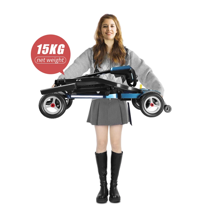 

Magnesium Alloy F4 Power Mobility Scooter Lightest Folding 4 Wheel Electric Scooter Mobility