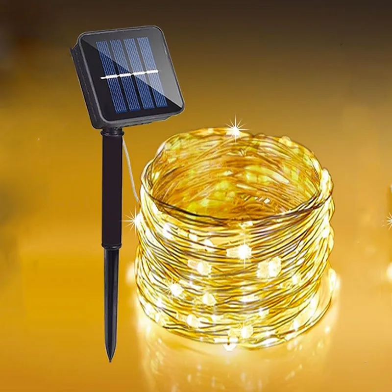 Fairy Lights Solar Garden Lights Lichtslingers met 8-modi Waterdichte draadverlichting voor Patio Yard Trees Christmas Party