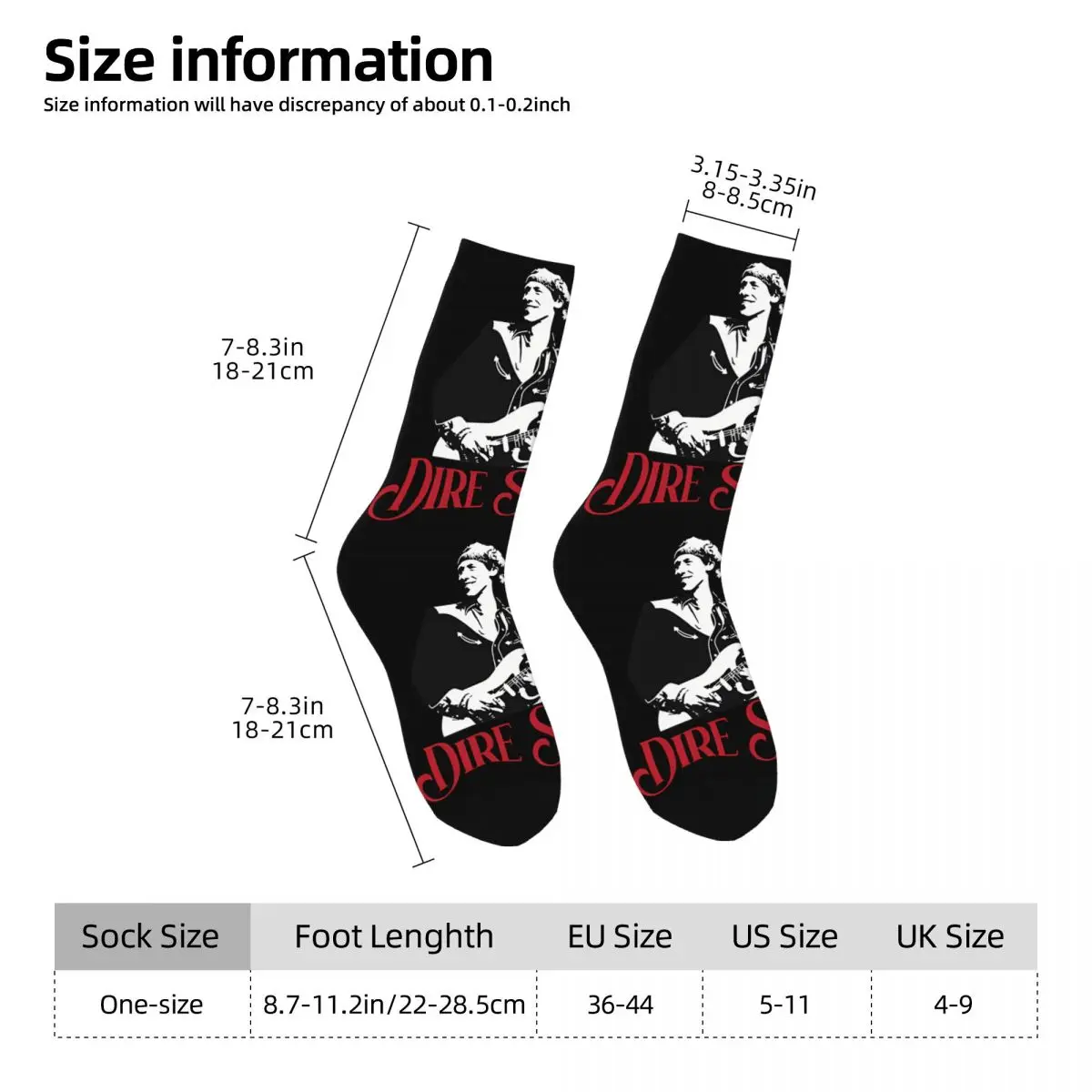 Hip Hop Retro zusammen verrückte Männer Kompression socken Unisex D-Dire Straits Street Style Muster gedruckt lustige Neuheit glücklich