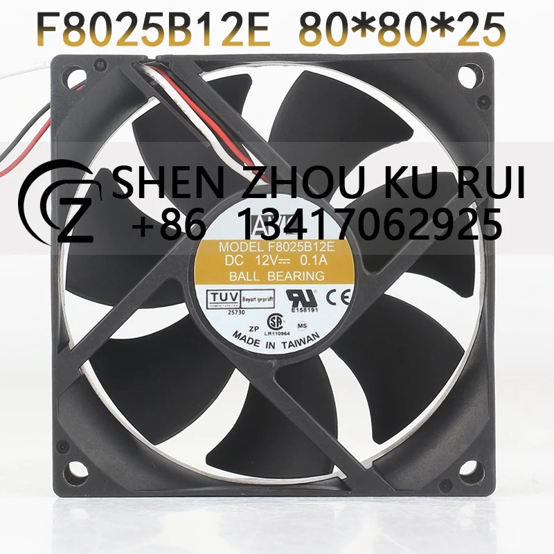 

Новый вентилятор охлаждения AVC 12V 0.1A 8025 с двойным шарикоподшипником, бесшумный, осевого потока, модель F8025B12E