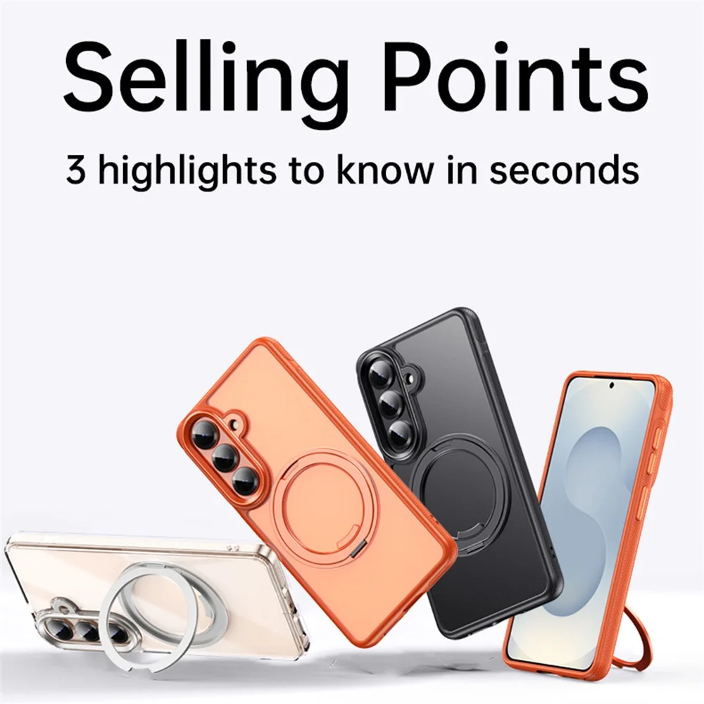 696 Anti Drop Phone Case 306° Rotation Bracket Shell Gear Decompression For Samsung S26Ultra S26 Plus S25 Ultra S25plus