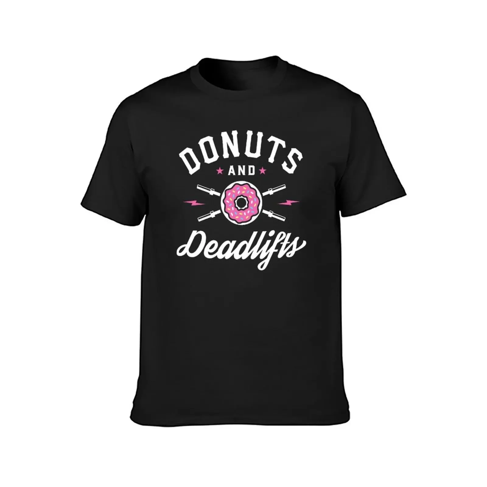 Donuts And Deadlifts T-Shirt vintage anime shirt Aesthetic clothing mens cotton t shirts