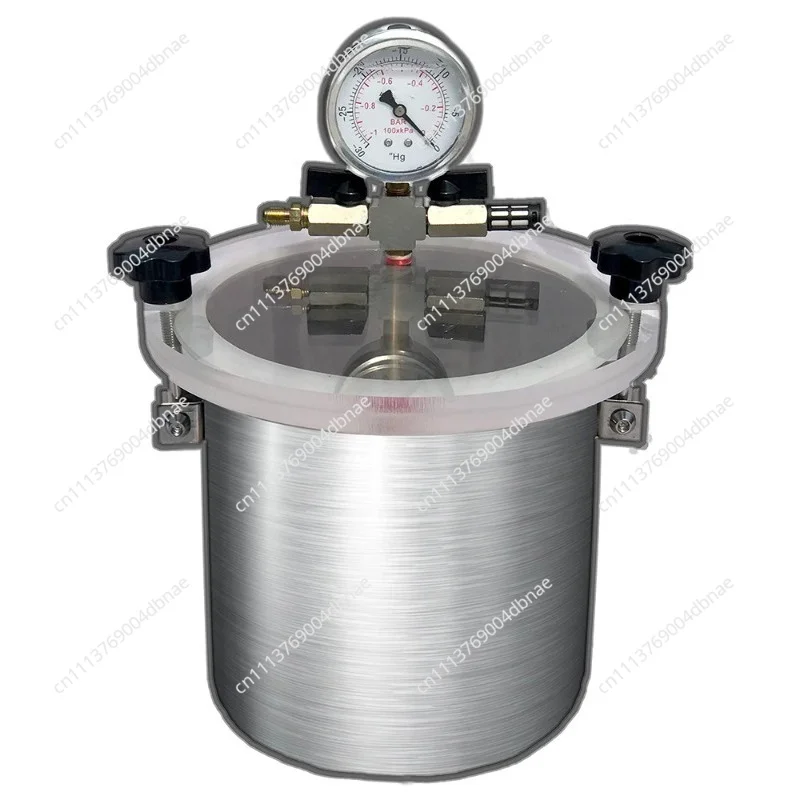 5L Stainless Steel Vacuum Storage Tank Experiment Deoxygenation Defoaming Barrel Vacuum Drying Oven Vacuum Chamber 20x20CM