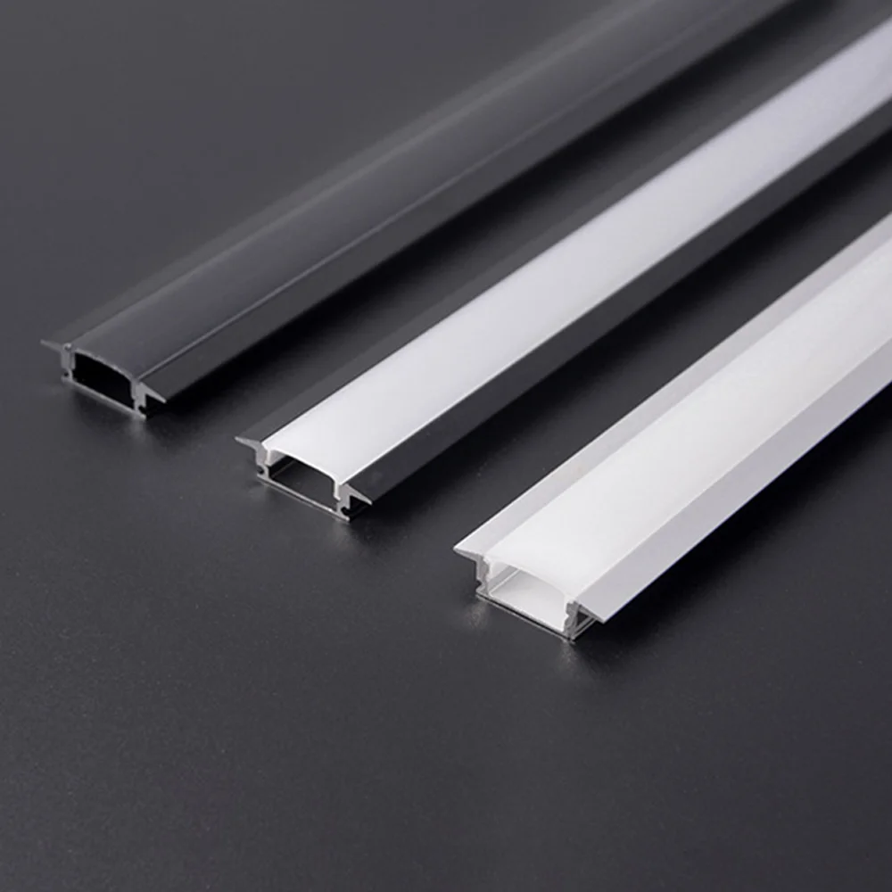 2-30 قطعة/الوحدة LED الألومنيوم الشخصي 0.5 متر/القطعة U/فولت/ث شكل الزاوية ل 5050 2835 LED قطاع مصباح بار قناة حامل غطاء أبيض/أسود