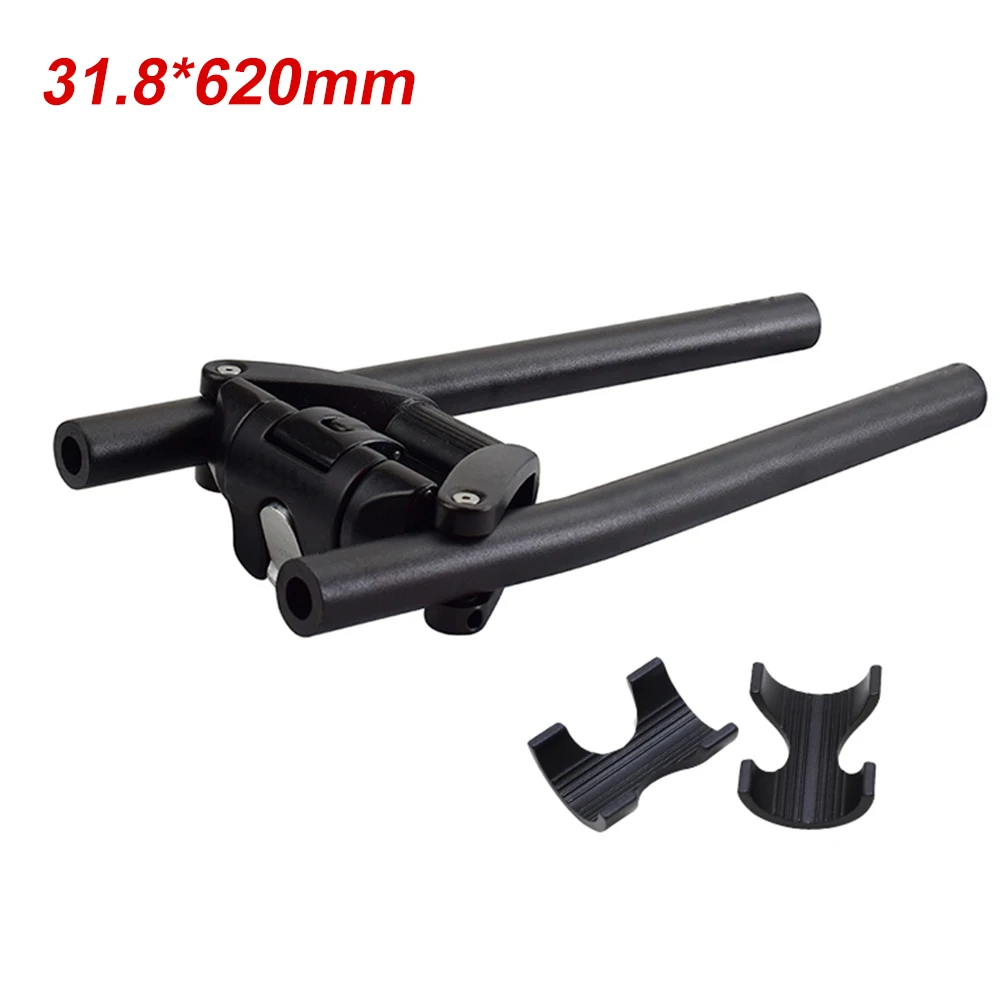 Bicycle Folding Handlebar31.8*620mm Aluminium Alloy MTB Bike Bar Quick Foldable Kick Stunt Scooter Bicycle Handle Bar