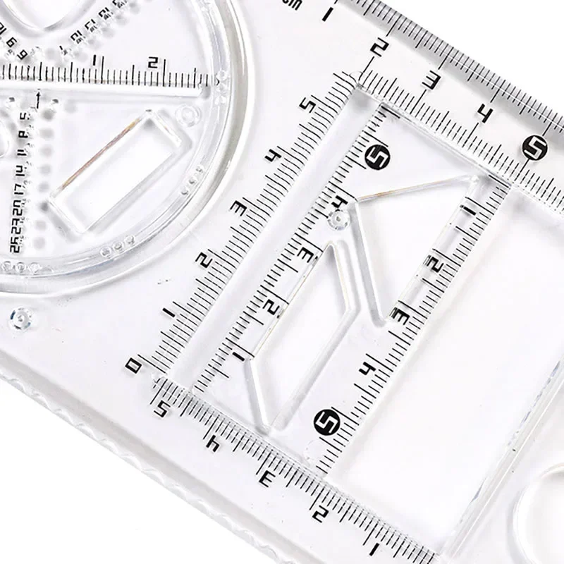 مجموعة مسطرة متعددة الوظائف رسم هندسي منقلة سبايروغراف مسطرة أدوات صياغة الرياضيات للطلاب #6