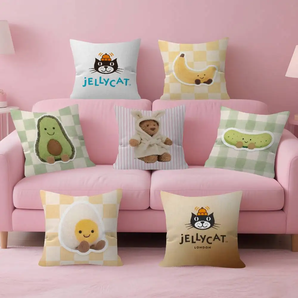 

Cute Cartoon J-JellycatS Anime(1) Maple Design Cushion Cover Happy Autumn Harvest decor Holiday Decorati Pillow Cover