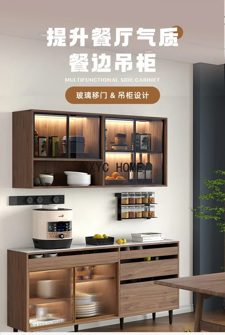 Sideboard Cabinet Wall Storage Kitchen Wall Cupboard Glass Door Dining Room Wall Glass Storage