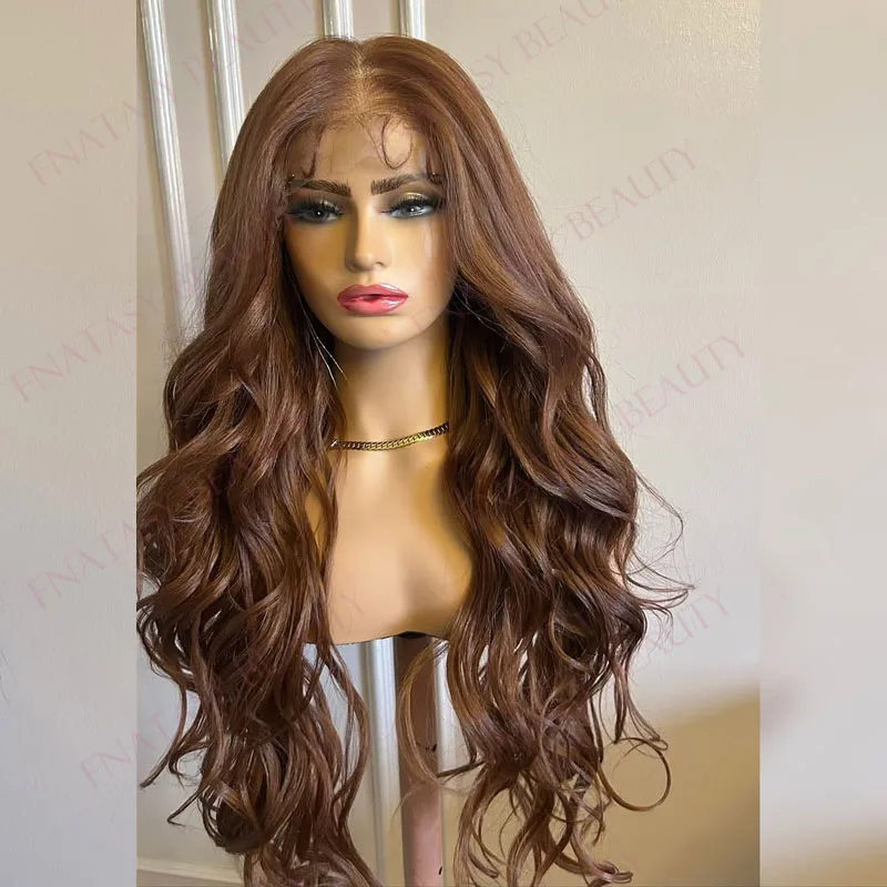 

Long Body Wave Cooper Brown Black Women Easy Install Remy Human Hair 13x6 Lace Front Wigs with Baby Hair Natural Hairline Wigs