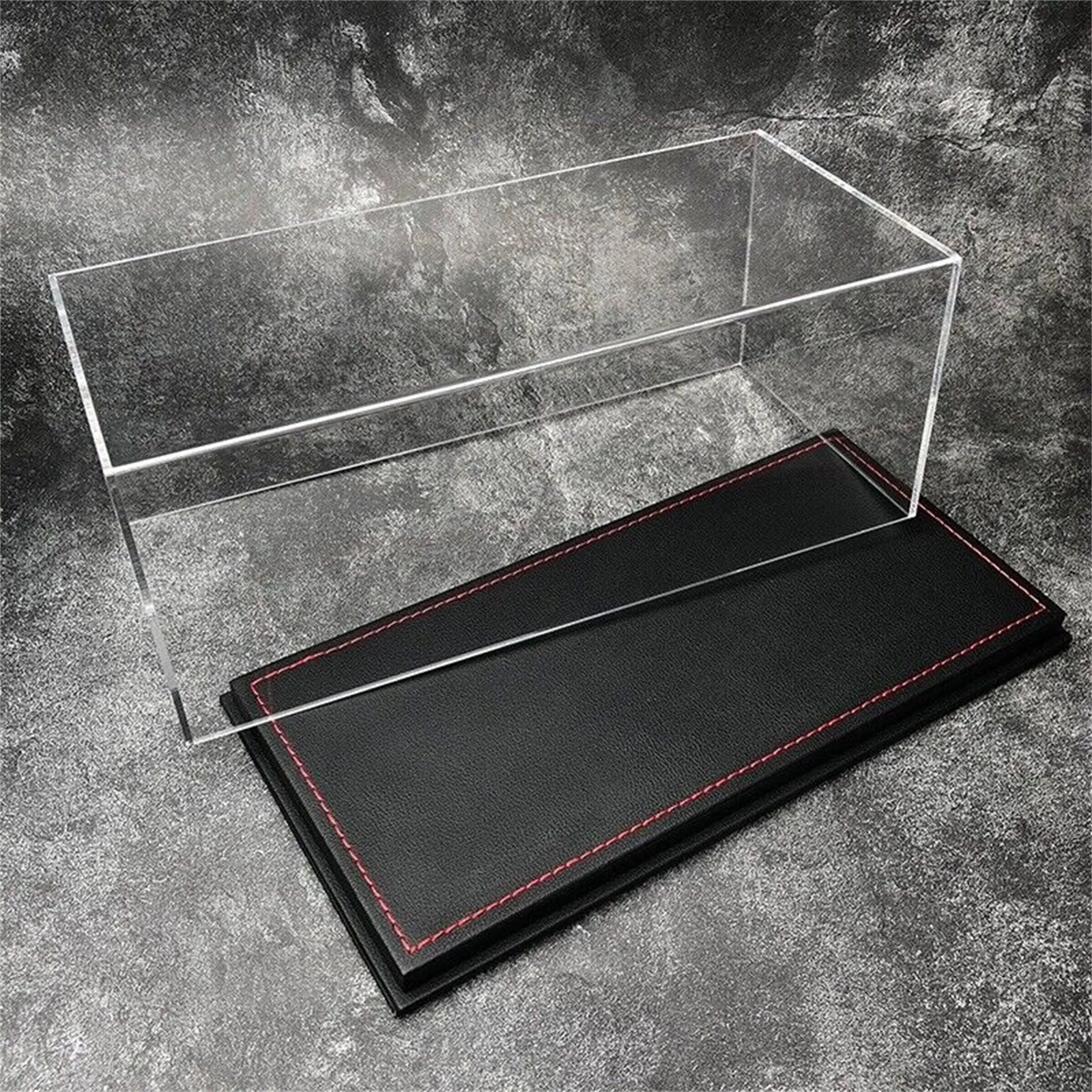 New Acrylic Display case show case With black PU Leather Base For 1/18 RC Car Model FOR RC Trucks Models Collection