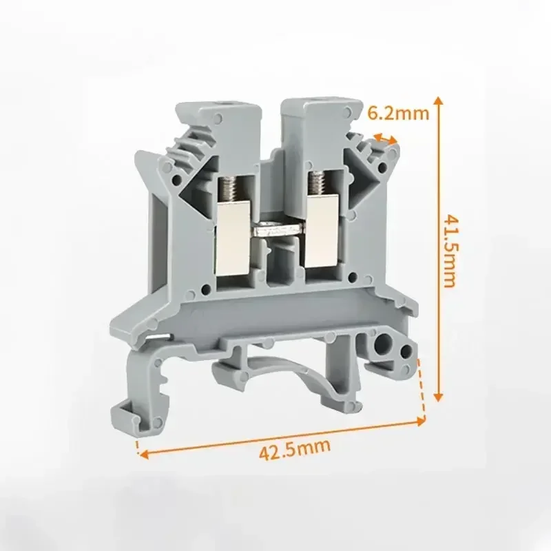 10/100 stks 32A UK2.5B DIN Rail Klemmenblok Klem 7 Kleuren Schroef Connector 800 V UK-2.5N 2.5mm Vierkante Universele Schroef Connectors