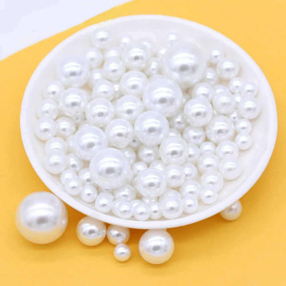 

Pearl Plum Beads for Jewellery Making Faux Jewelry Imitation Craft with Holes Crafting Supplies Spacer