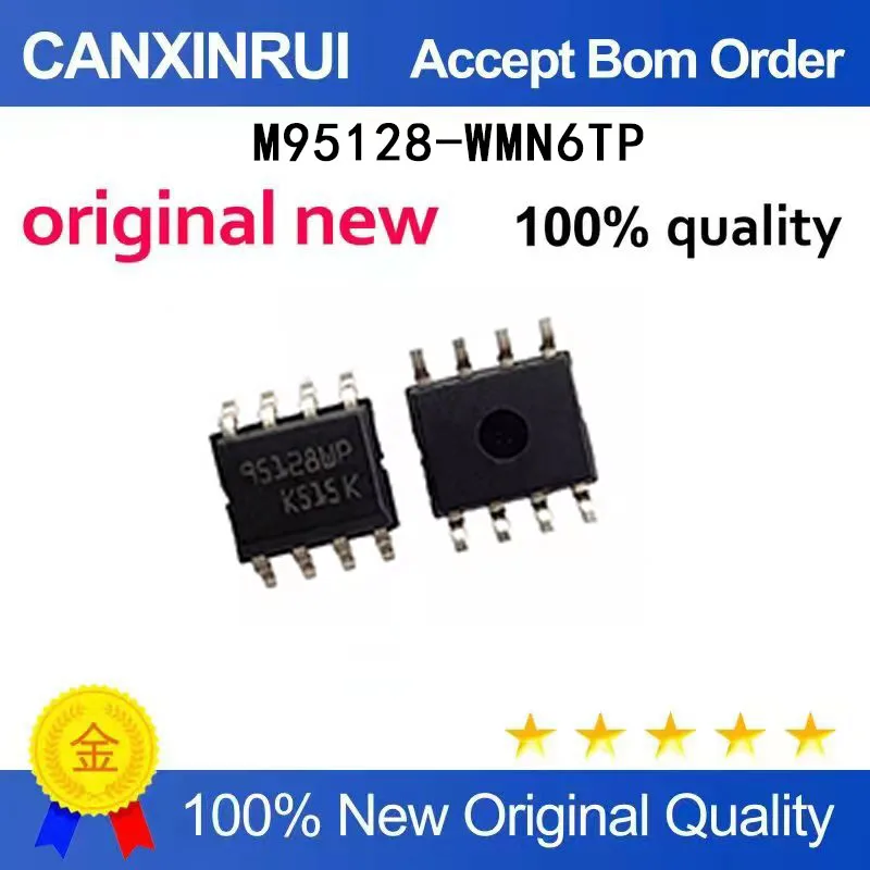 (5-100 Pieces)Brand new original M95128-WMN6TP silk screen 95128WP patch SOP8 packaged memory chip