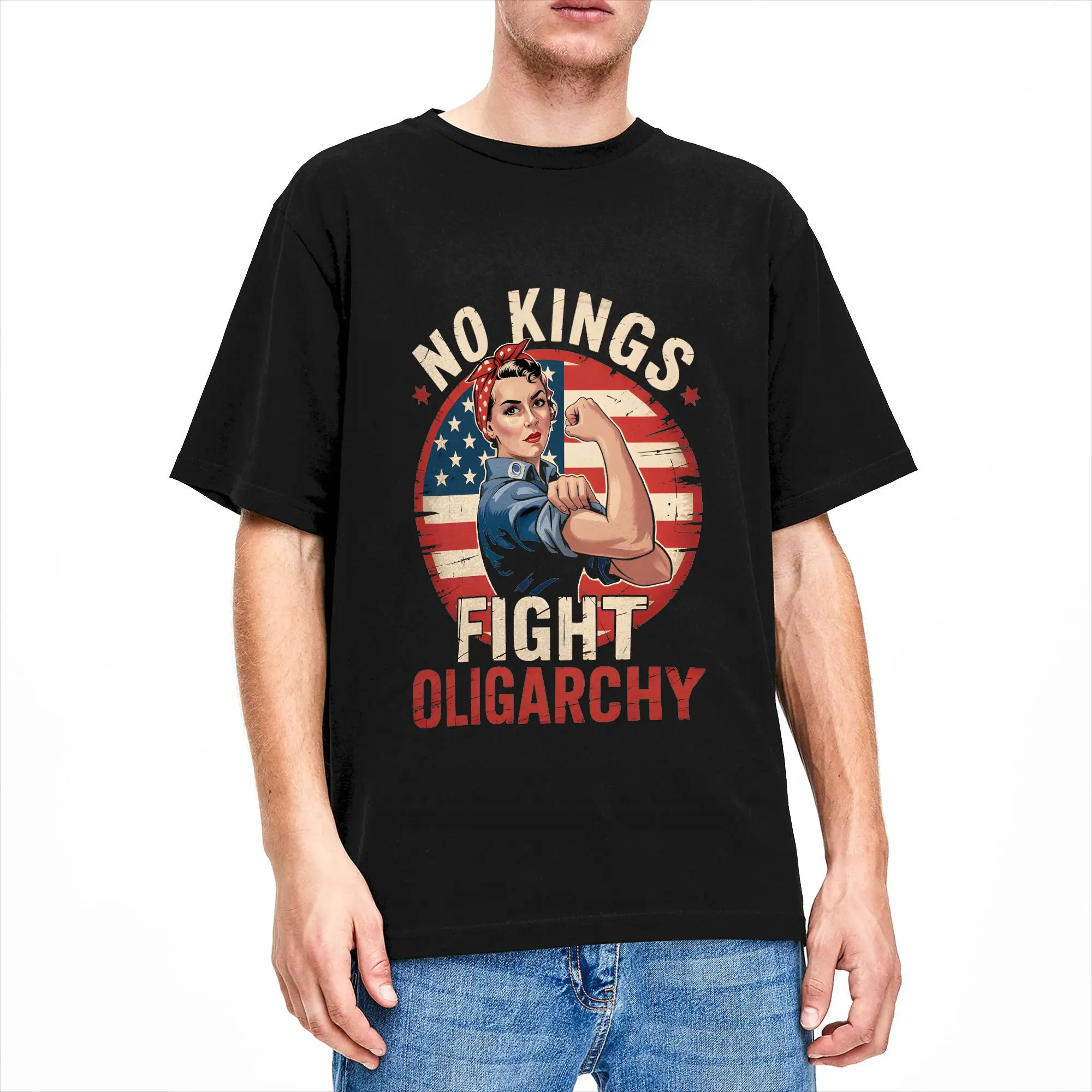 No Kings Cotton T-Shirt For Men Summer  Street Style T-Shirts O-Neck Fashion Tee Shirt Big Size Dropshipping Clothing