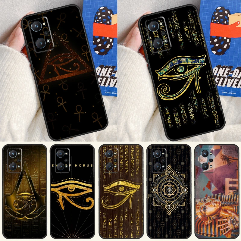 Sacred Eye of Horus Egypt Fresco For Realme 10 11 Pro Plus GT Neo 5 2T C21Y C30 C31 C33 C35 C55 OnePlus Nord CE 2 3 Lite Case