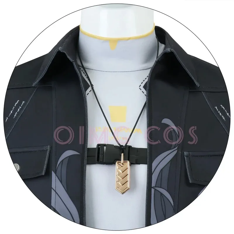 CyDrifter تأثيري حلي Wuthering موجات كرنفال موحدة شعر مستعار أنيمي هالوين ازياء الرجال لعبة شخصية وتتسابق